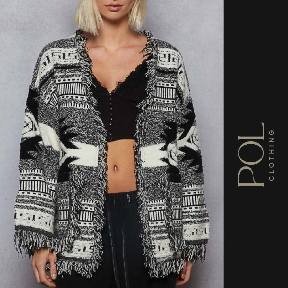 Sante Fe Style Fringe POL Cardigan – BOHO NEW - Picture 3 of 12